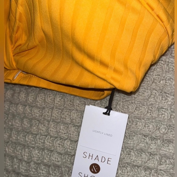 NWT, Shade & Shore Women’s Swim Top, Size 38D, Yellow Color - Picture 4 of 8